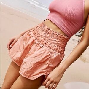 NWOT Free People Movement Women's The Way Home Shorts — size XL — Peach Color